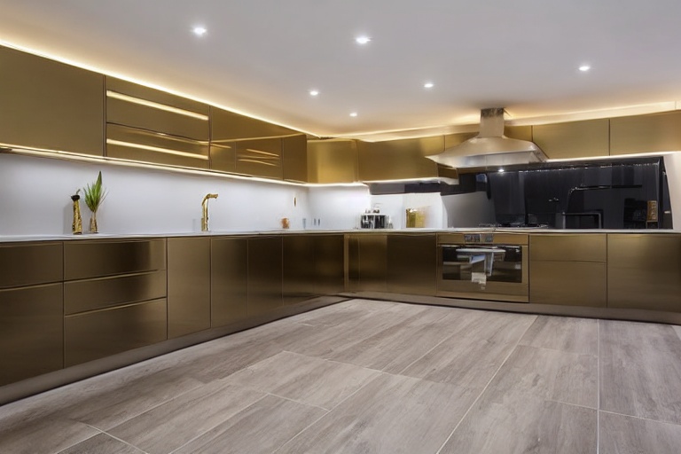 Intrahome Linea Smart 3 χρώμα Βουρτσιστό Χρυσό έπιπλα κουζίνας 10 Μέτρα συνολικα τρέχον μέτρα Intrahome-65650656