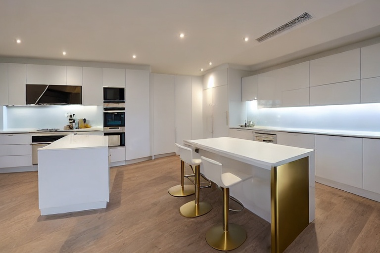 Intrahome Forma Elegance 3 χρώμα Βουρτσιστό Χρυσό έπιπλα κουζίνας 10 Μέτρα συνολικα τρέχον μέτρα Intrahome-65650639