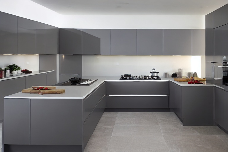 Intrahome Forma One 3 χρώμα Λακέ Γκρι Ανοιχτό έπιπλα κουζίνας 10 Μέτρα συνολικα τρέχον μέτρα Intrahome-65650635