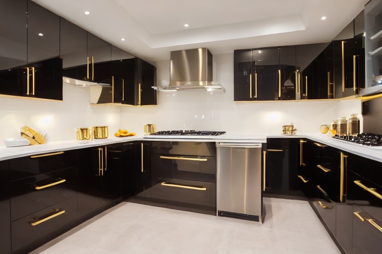 Intrahome Casa Design 3 χρώμα Γυαλιστερό Χρυσό έπιπλα κουζίνας 10 Μέτρα συνολικα τρέχον μέτρα Intrahome-65650628