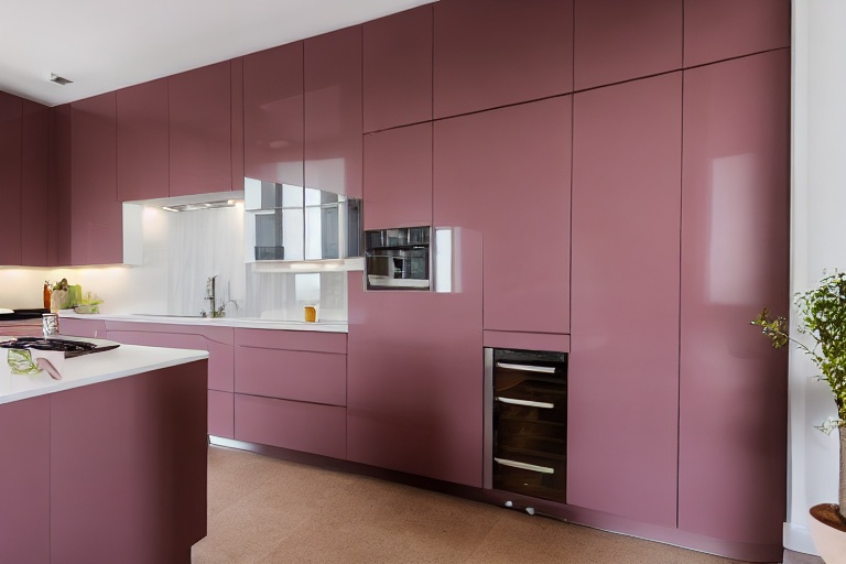 Intrahome Bella Signature 3 χρώμα Λακέ Σκονισμένο Ροζ έπιπλα κουζίνας 10 Μέτρα συνολικα τρέχον μέτρα Intrahome-65650582