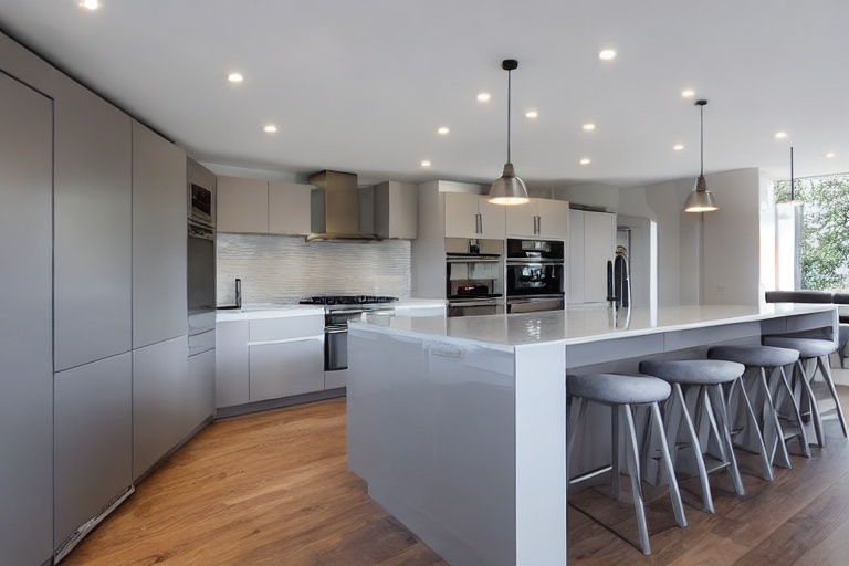Intrahome Prisma Home 3 χρώμα Λακέ Γκρι Ανοιχτό έπιπλα κουζίνας 10 Μέτρα συνολικα τρέχον μέτρα Intrahome-65650567