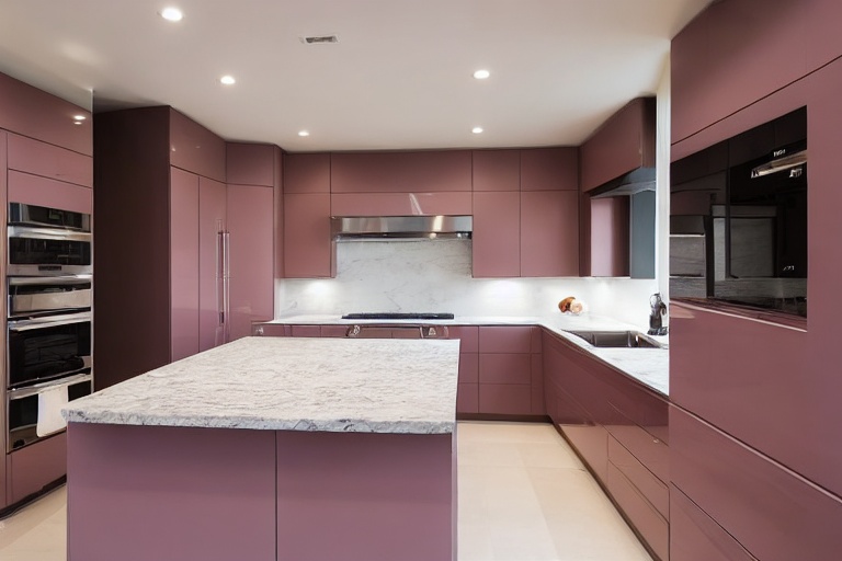 Intrahome Prisma Lux 3 χρώμα Λακέ Σκονισμένο Ροζ έπιπλα κουζίνας 10 Μέτρα συνολικα τρέχον μέτρα Intrahome-65650553
