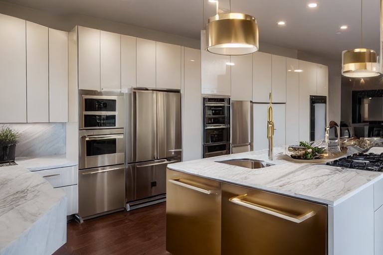 Intrahome Vertex Lux 3 χρώμα Βουρτσιστό Χρυσό έπιπλα κουζίνας 10 Μέτρα συνολικα τρέχον μέτρα Intrahome-65650533