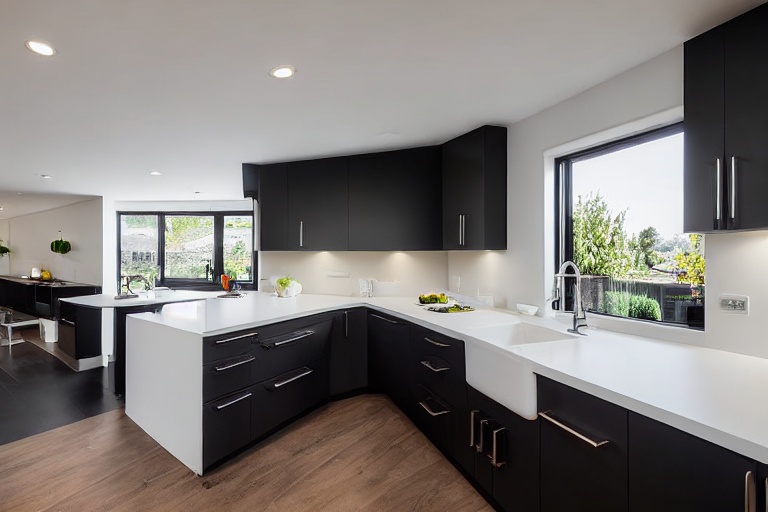 Intrahome Matrix Design 3 χρώμα Μαύρο Ματ Πάνω & Δρυς Κάτω έπιπλα κουζίνας 10 Μέτρα συνολικα τρέχον μέτρα Intrahome-65650528