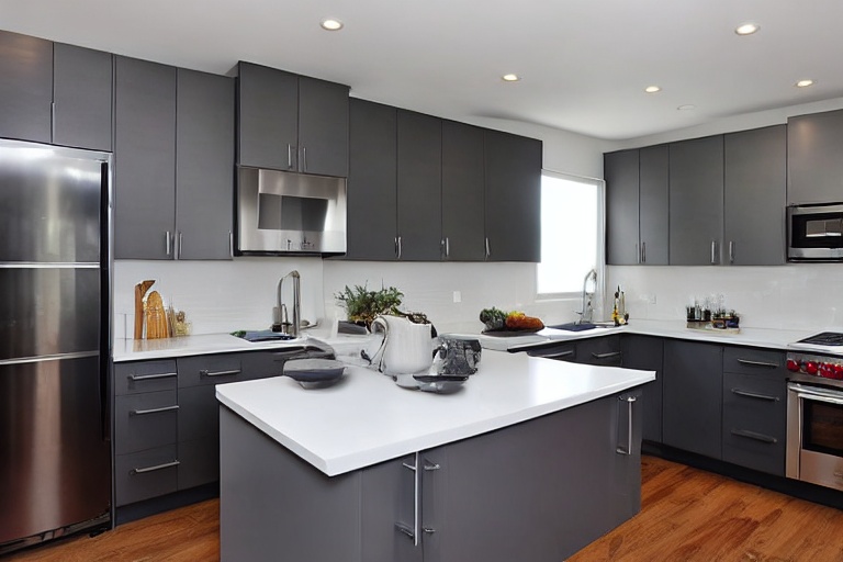 Intrahome Opal Modern 3 χρώμα Γκρι Μεταλλικό έπιπλα κουζίνας 10 Μέτρα συνολικα τρέχον μέτρα Intrahome-65650504