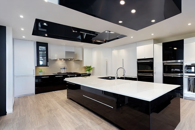 Intrahome Onyx Signature 3 χρώμα Λακέ Μαύρο Γυαλιστερό έπιπλα κουζίνας 10 Μέτρα συνολικα τρέχον μέτρα Intrahome-65650482