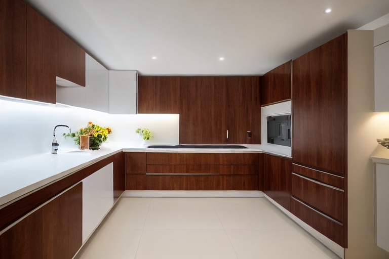 Intrahome Onyx Studio 3 χρώμα Λευκό Λακέ Πάνω & Καρυδιά Κάτω έπιπλα κουζίνας 10 Μέτρα συνολικα τρέχον μέτρα Intrahome-65650480