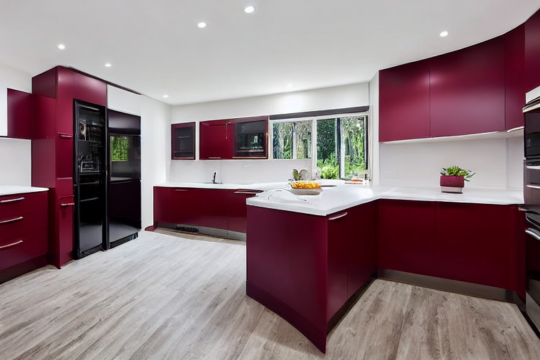 Intrahome Onyx One 3 χρώμα Λακέ Μπορντό έπιπλα κουζίνας 10 Μέτρα συνολικα τρέχον μέτρα Intrahome-65650475