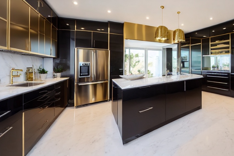 Intrahome Pearl Plus 3 χρώμα Γυαλιστερό Χρυσό έπιπλα κουζίνας 10 Μέτρα συνολικα τρέχον μέτρα Intrahome-65650471