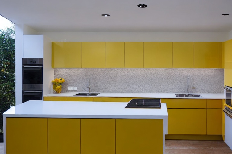Intrahome Pearl Style 3 χρώμα Λακέ Μουσταρδί έπιπλα κουζίνας 10 Μέτρα συνολικα τρέχον μέτρα Intrahome-65650469