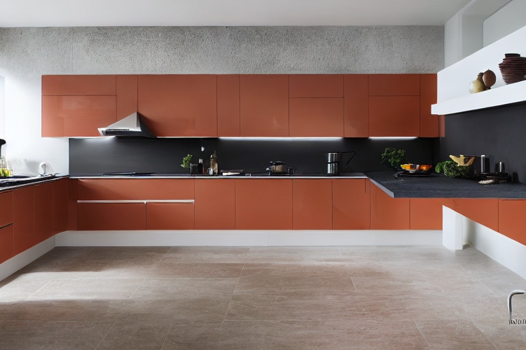 Intrahome Verona Studio 4 χρώμα Λακέ Τερακότα έπιπλα κουζίνας 10 Μέτρα συνολικα τρέχον μέτρα Intrahome-65650440