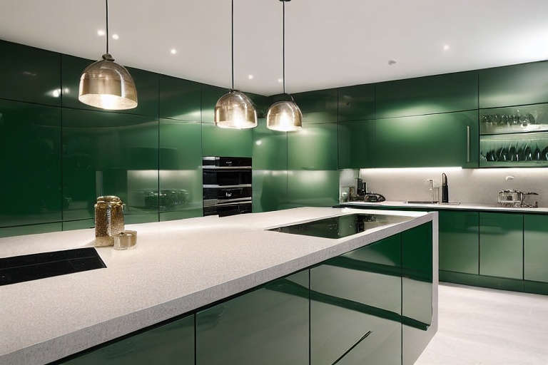 Intrahome Milano Design 4 χρώμα Λακέ Πράσινο Δάσους έπιπλα κουζίνας 10 Μέτρα συνολικα τρέχον μέτρα Intrahome-65650428