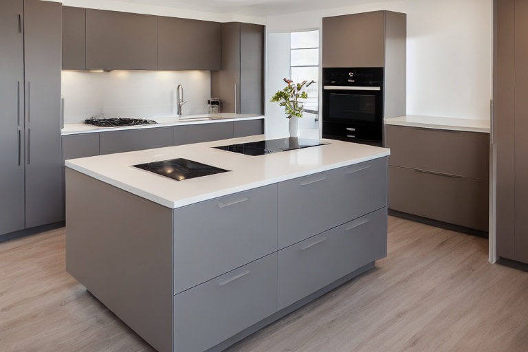 Intrahome Milano Modern 4 χρώμα Γκρι Ανοιχτό Πάνω & Δρυς Σκούρα Κάτω έπιπλα κουζίνας 10 Μέτρα συνολικα τρέχον μέτρα Intrahome-65650424