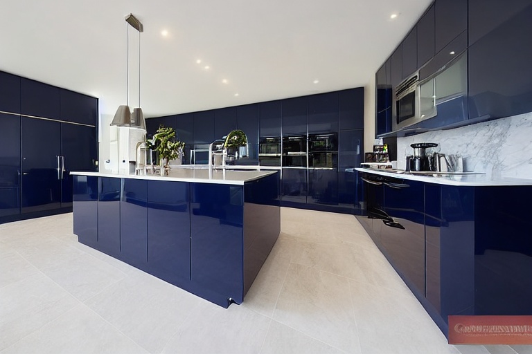 Intrahome Milano Signature 4 χρώμα Λακέ Ναυτικό Μπλε έπιπλα κουζίνας 10 Μέτρα συνολικα τρέχον μέτρα Intrahome-65650422