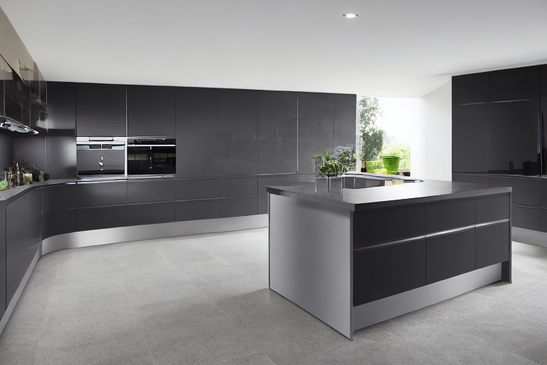 Intrahome Torino One 4 χρώμα Λακέ Ανθρακί έπιπλα κουζίνας 10 Μέτρα συνολικα τρέχον μέτρα Intrahome-65650395