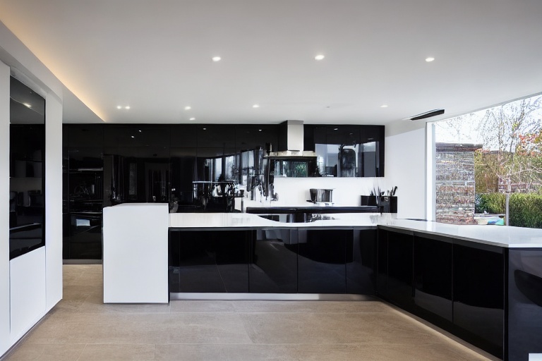 Intrahome Modena Plus 4 χρώμα Λακέ Μαύρο Γυαλιστερό έπιπλα κουζίνας 10 Μέτρα συνολικα τρέχον μέτρα Intrahome-65650371