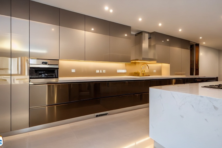 Intrahome Parma Plus 4 χρώμα Γυαλιστερό Χρυσό έπιπλα κουζίνας 10 Μέτρα συνολικα τρέχον μέτρα Intrahome-65650351
