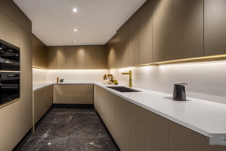Intrahome Roma Modern 4 χρώμα Βουρτσιστό Χρυσό έπιπλα κουζίνας 10 Μέτρα συνολικα τρέχον μέτρα Intrahome-65650304