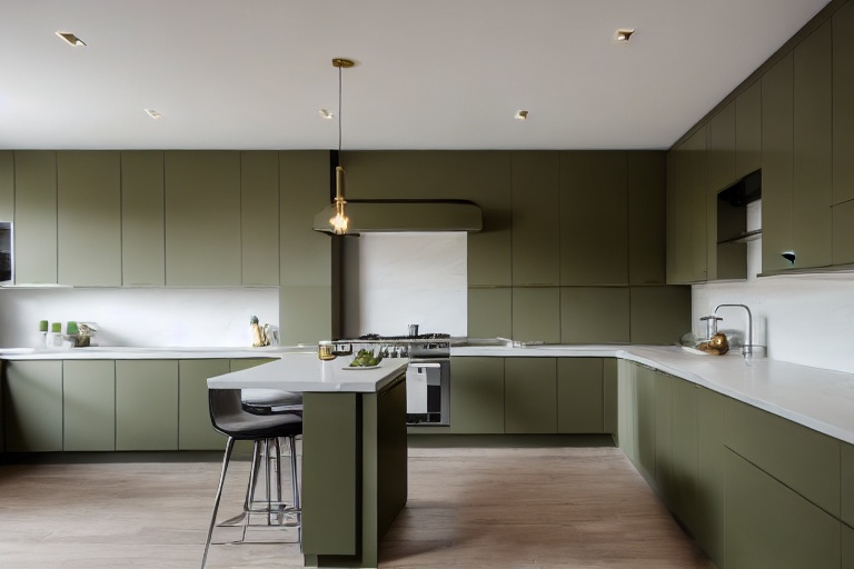 Intrahome Aurora Modern 4 χρώμα Λακέ Λαδί έπιπλα κουζίνας 10 Μέτρα συνολικα τρέχον μέτρα Intrahome-65650284