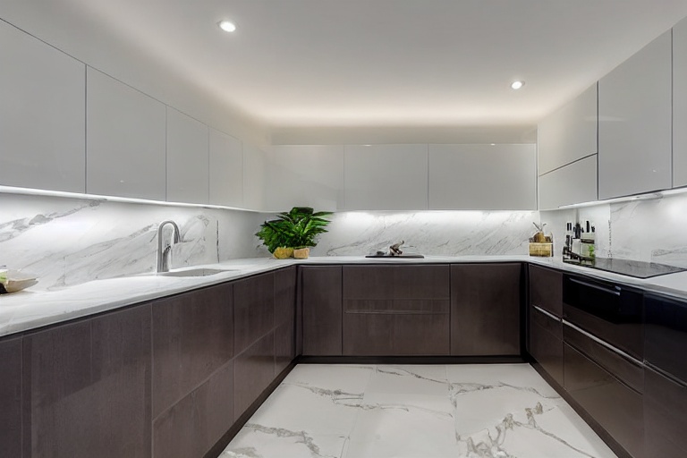 Intrahome Luna Signature 4 χρώμα Εφέ Λευκού Μαρμάρου έπιπλα κουζίνας 10 Μέτρα συνολικα τρέχον μέτρα Intrahome-65650262