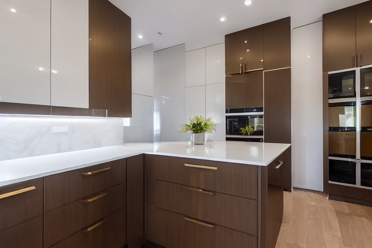 Intrahome Aria Home 4 χρώμα Γυαλιστερό Χρυσό έπιπλα κουζίνας 10 Μέτρα συνολικα τρέχον μέτρα Intrahome-65650227