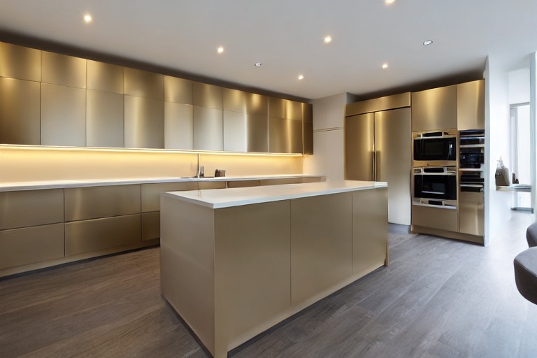Intrahome Aria Classic 4 χρώμα Βουρτσιστό Χρυσό έπιπλα κουζίνας 10 Μέτρα συνολικα τρέχον μέτρα Intrahome-65650225