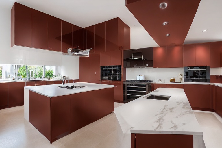 Intrahome Aria Studio 4 χρώμα Λακέ Τερακότα έπιπλα κουζίνας 10 Μέτρα συνολικα τρέχον μέτρα Intrahome-65650220