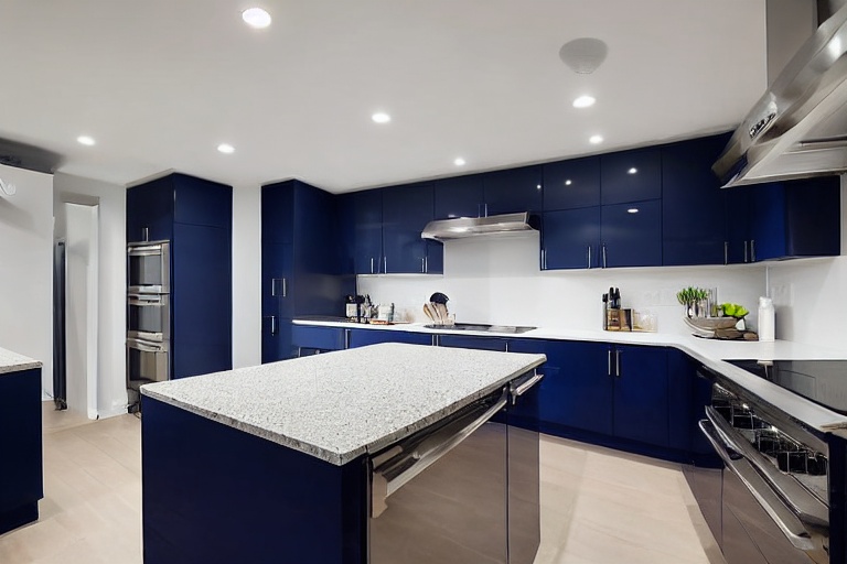 Intrahome Aria Lux 4 χρώμα Λακέ Ναυτικό Μπλε έπιπλα κουζίνας 10 Μέτρα συνολικα τρέχον μέτρα Intrahome-65650213