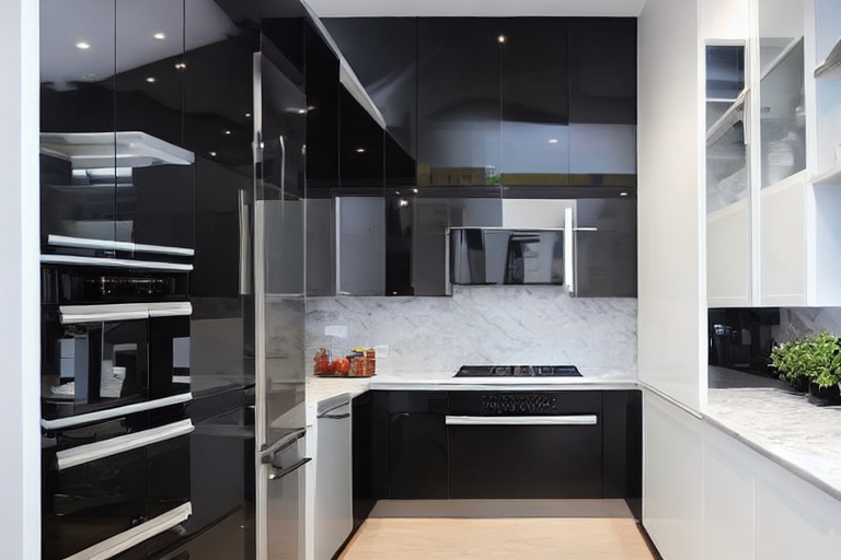 Intrahome Harmony Design 4 χρώμα Λακέ Μαύρο Ματ έπιπλα κουζίνας 10 Μέτρα συνολικα τρέχον μέτρα Intrahome-65650188