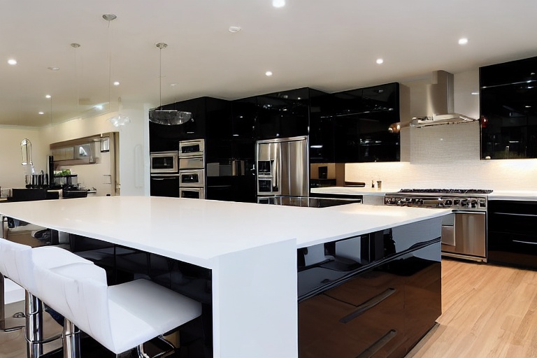 Intrahome Urban Max 4 χρώμα Λακέ Μαύρο Γυαλιστερό έπιπλα κουζίνας 10 Μέτρα συνολικα τρέχον μέτρα Intrahome-65650170