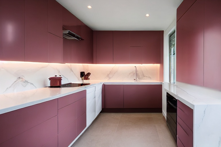 Intrahome Urban Classic 4 χρώμα Λακέ Σκονισμένο Ροζ έπιπλα κουζίνας 10 Μέτρα συνολικα τρέχον μέτρα Intrahome-65650165