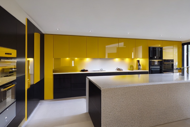 Intrahome Loft Max 4 χρώμα Λακέ Μουσταρδί έπιπλα κουζίνας 10 Μέτρα συνολικα τρέχον μέτρα Intrahome-65650150