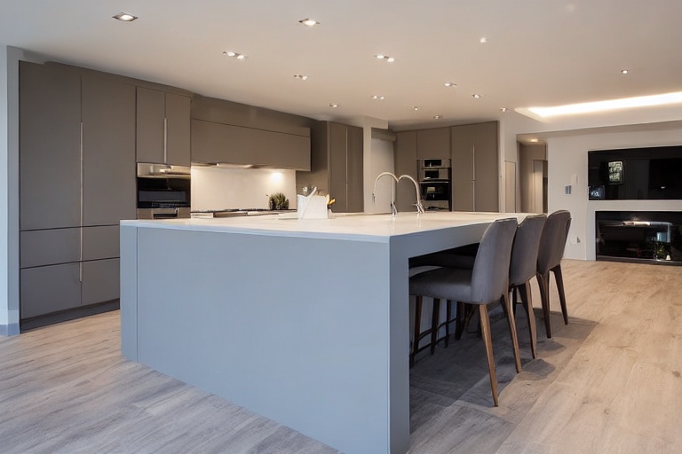 Intrahome Loft Lux 4 χρώμα Γκρι Ανοιχτό Πάνω & Δρυς Σκούρα Κάτω έπιπλα κουζίνας 10 Μέτρα συνολικα τρέχον μέτρα Intrahome-65650133
