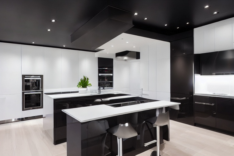 Intrahome Scandi Plus 4 χρώμα Νησί Μαύρο & Λευκό Περίμετρος έπιπλα κουζίνας 10 Μέτρα συνολικα τρέχον μέτρα Intrahome-65650111