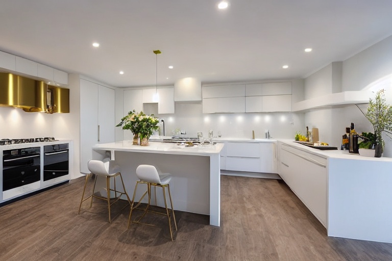 Intrahome Scandi Living 4 χρώμα Βουρτσιστός Ορείχαλκος έπιπλα κουζίνας 10 Μέτρα συνολικα τρέχον μέτρα Intrahome-65650106