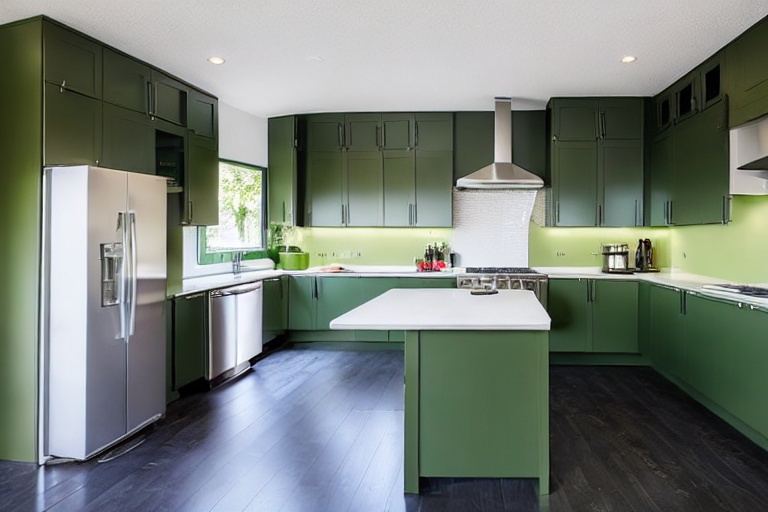Intrahome Aster Elegance 4 χρώμα Λακέ Πράσινο Δάσους έπιπλα κουζίνας 10 Μέτρα συνολικα τρέχον μέτρα Intrahome-65650079