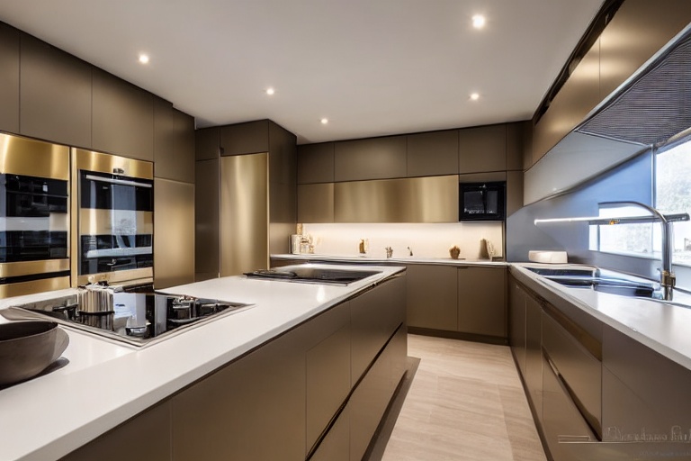 Intrahome Bianca Design 4 χρώμα Βουρτσιστός Ορείχαλκος έπιπλα κουζίνας 10 Μέτρα συνολικα τρέχον μέτρα Intrahome-65650068