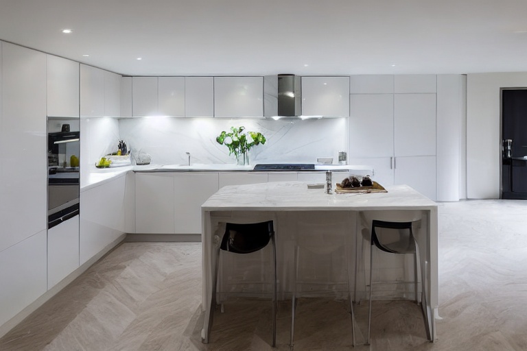 Intrahome Bianca Concept 4 χρώμα Εφέ Λευκού Μαρμάρου έπιπλα κουζίνας 10 Μέτρα συνολικα τρέχον μέτρα Intrahome-65650061