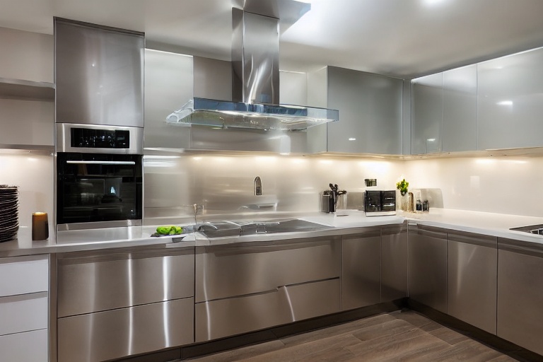 Intrahome Venezia Design 4 χρώμα Γυαλιστερό Ανοξείδωτο έπιπλα κουζίνας 10 Μέτρα συνολικα τρέχον μέτρα Intrahome-65650048