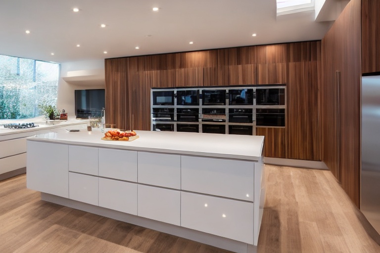 Intrahome Venezia One 4 χρώμα Λευκό Λακέ Πάνω & Καρυδιά Κάτω έπιπλα κουζίνας 10 Μέτρα συνολικα τρέχον μέτρα Intrahome-65650035