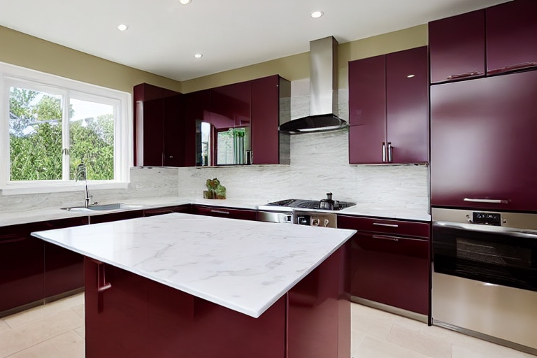 Intrahome Riviera Max 4 χρώμα Λακέ Μπορντό έπιπλα κουζίνας 10 Μέτρα συνολικα τρέχον μέτρα Intrahome-65650030