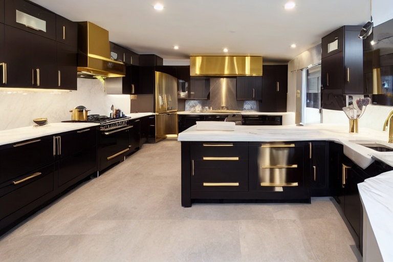 Intrahome Valencia Classic 4 χρώμα Γυαλιστερό Χρυσό έπιπλα κουζίνας 10 Μέτρα συνολικα τρέχον μέτρα Intrahome-65649985