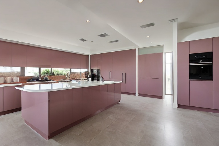 Intrahome Monaco Style 4 χρώμα Λακέ Σκονισμένο Ροζ έπιπλα κουζίνας 10 Μέτρα συνολικα τρέχον μέτρα Intrahome-65649969