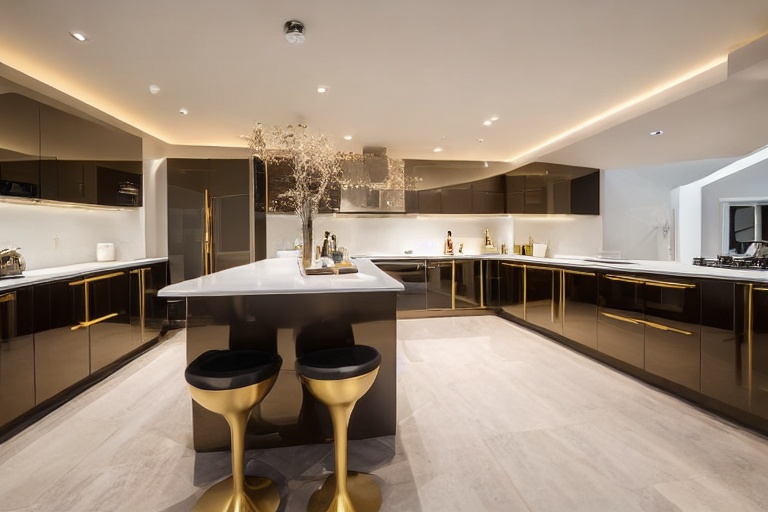 Intrahome Monaco Design 4 χρώμα Βουρτσιστό Χρυσό έπιπλα κουζίνας 10 Μέτρα συνολικα τρέχον μέτρα Intrahome-65649968
