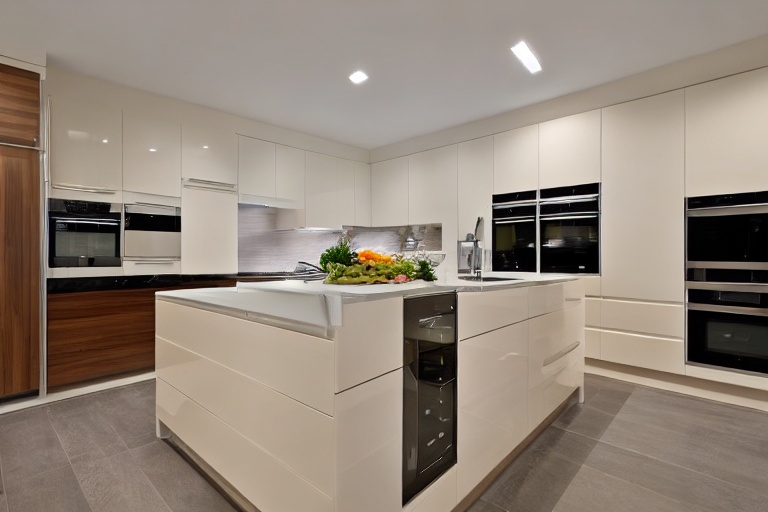 Intrahome Athena Design 4 χρώμα Κρεμ Πάνω & Ξύλο Κάτω έπιπλα κουζίνας 10 Μέτρα συνολικα τρέχον μέτρα Intrahome-65649928