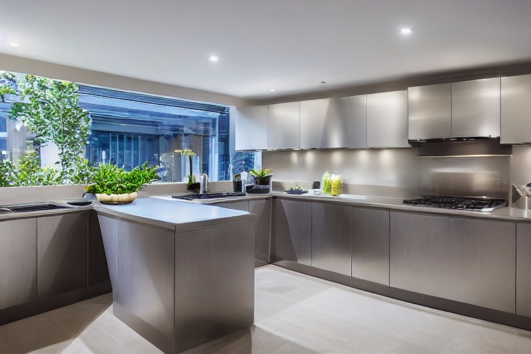 Intrahome Iris Home 4 χρώμα Βουρτσιστό Ανοξείδωτο έπιπλα κουζίνας 10 Μέτρα συνολικα τρέχον μέτρα Intrahome-65649887