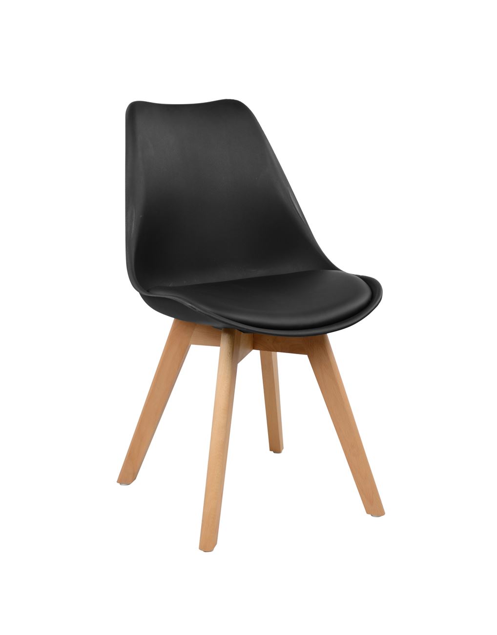Intrahome Καρέκλα LORA 92x56.6x82cm Μαύρο με Ξύλινα Πόδια | P0425-V10 Intrahome-AI89276206-9