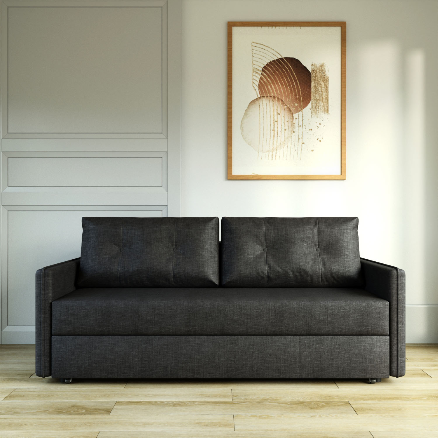 Intrahome Καναπές Κρεβάτι London Τριθέσιος με Αποθηκευτικό Χώρο Γκρι 253x101x94cm | P0350-V10 Intrahome-AI89276131-9
