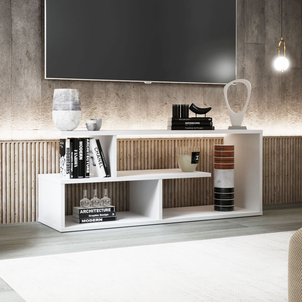 Omarket Έπιπλο TV Eden Λευκό 100x29.6x40cm | P0332-V01 Omarket-AI89276113